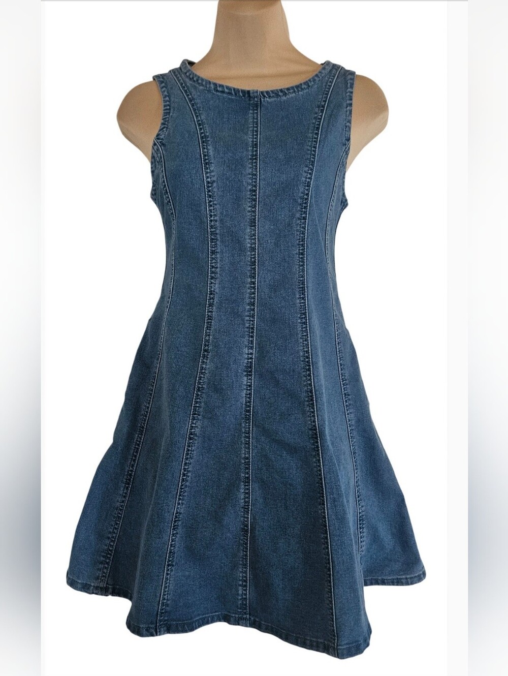 Denim/Jean Flared Dress - Picture 3 of 10